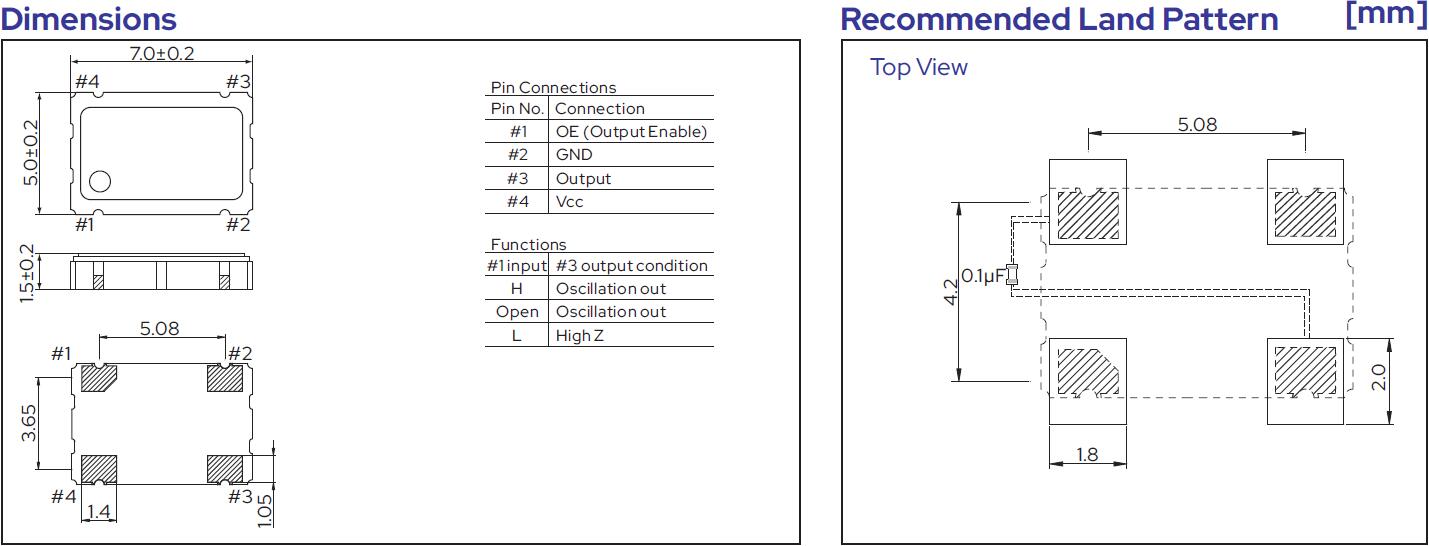 SJK-6N-SMD7050-Crystal-Oscillator-Dimension